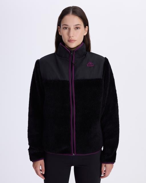 Siyah Authentic Abent Kadın Siyah Comfort Sherpa Mont - KAPPA® Türkiye