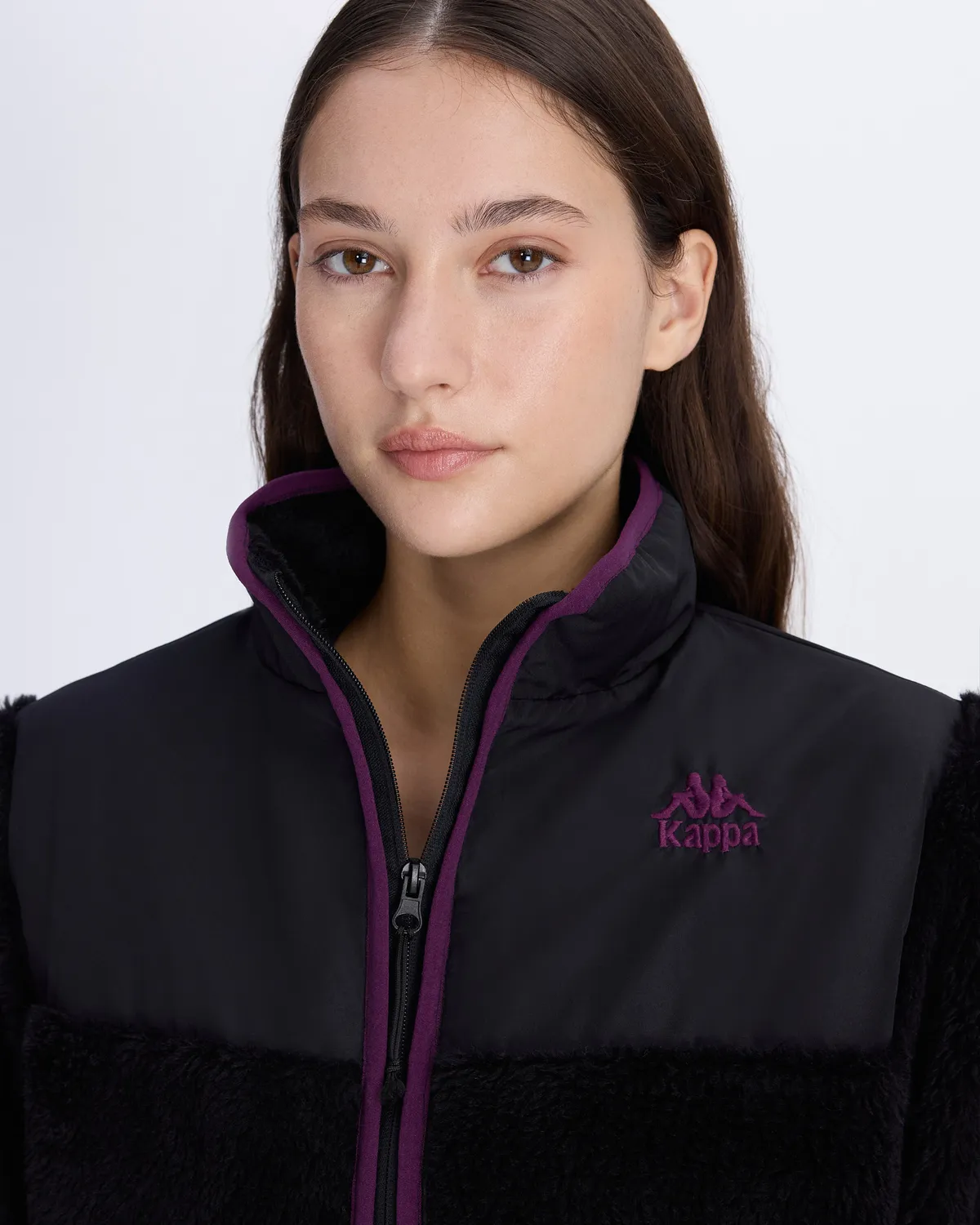 Siyah Authentic Abent Kadın Siyah Comfort Fit Sherpa