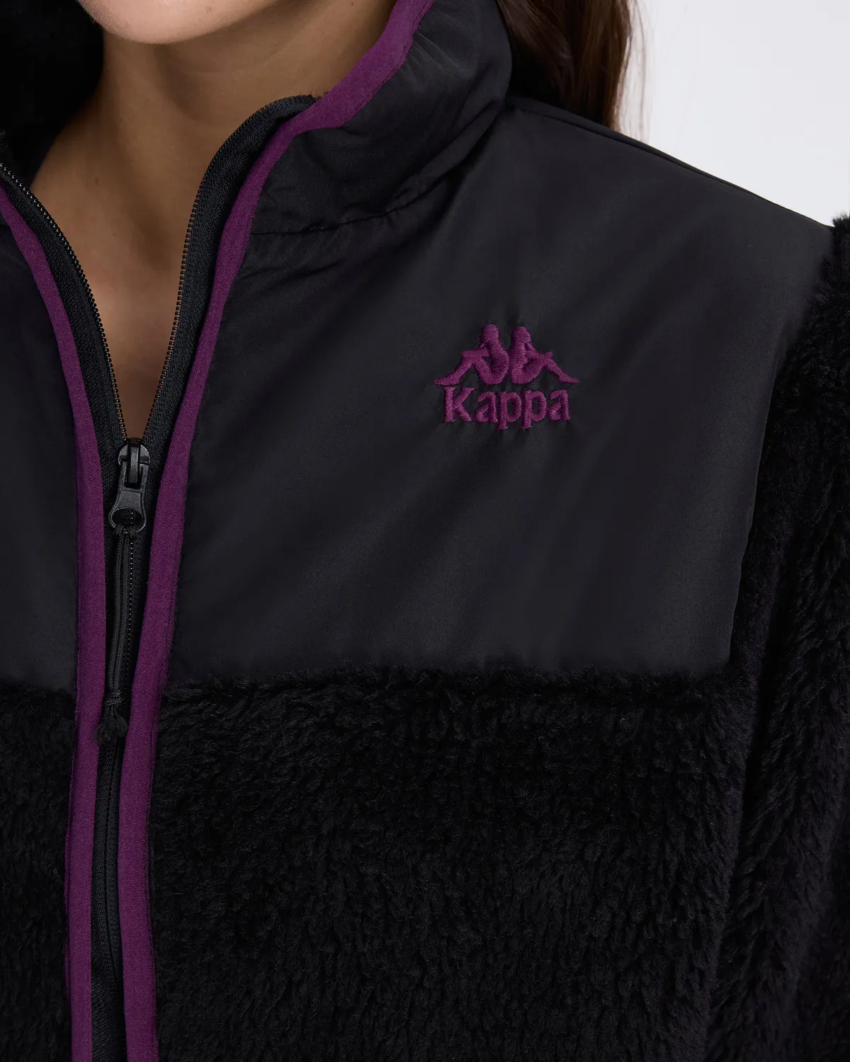 Siyah Authentic Abent Kadın Siyah Comfort Fit Sherpa