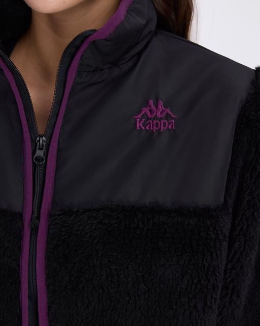 Siyah Authentic Abent Kadın Siyah Comfort Sherpa Mont - KAPPA® Türkiye