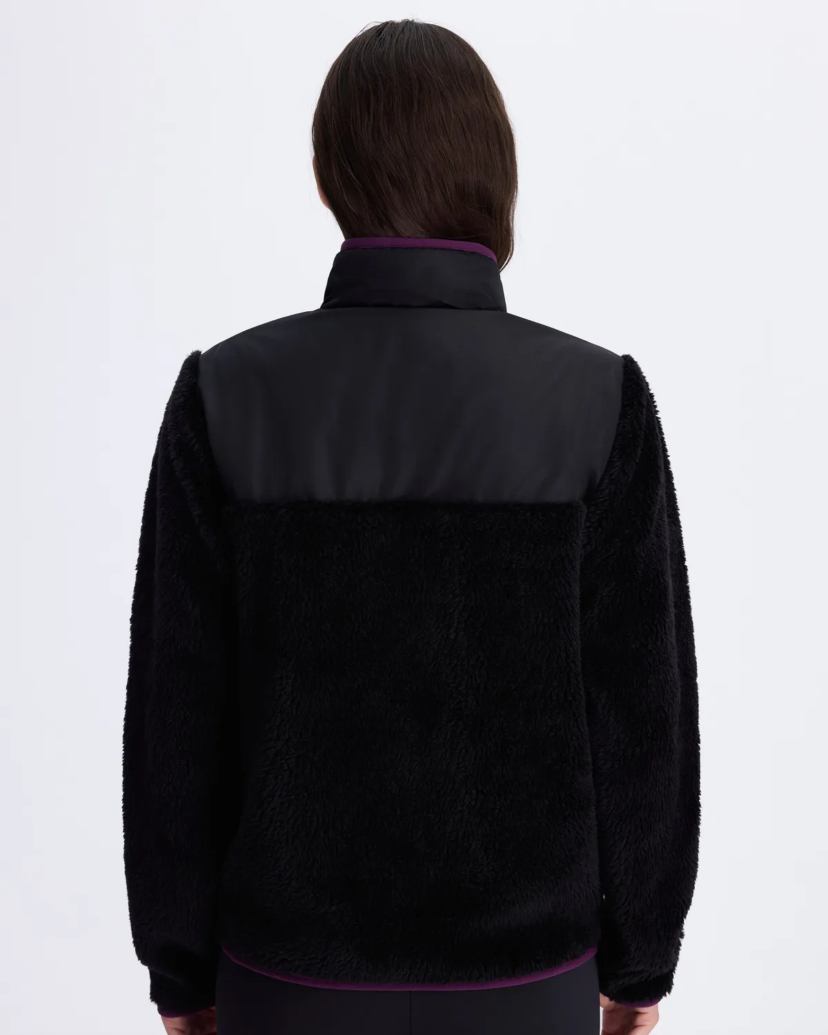 Siyah Authentic Abent Kadın Siyah Comfort Fit Sherpa