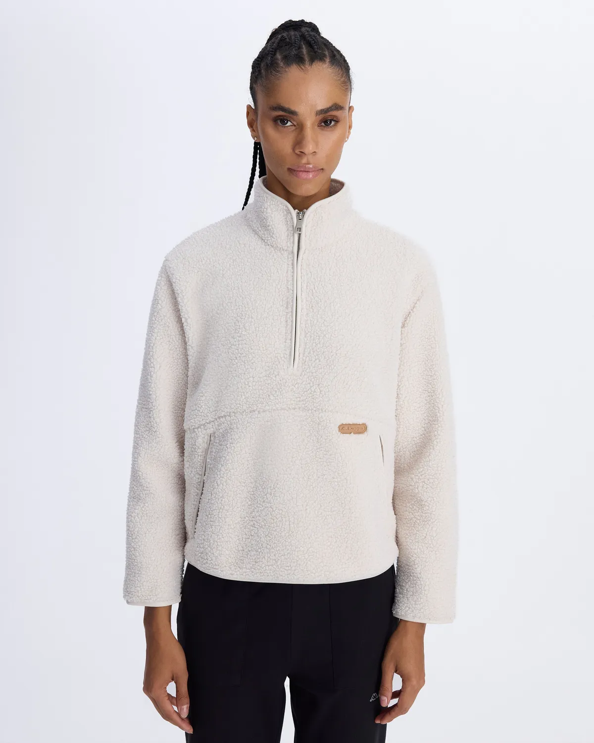 Beyaz Etefo Kadın Beyaz Comfort Fit Sherpa