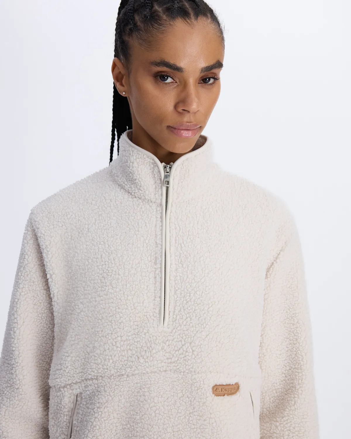 Beyaz Etefo Kadın Beyaz Comfort Fit Sherpa