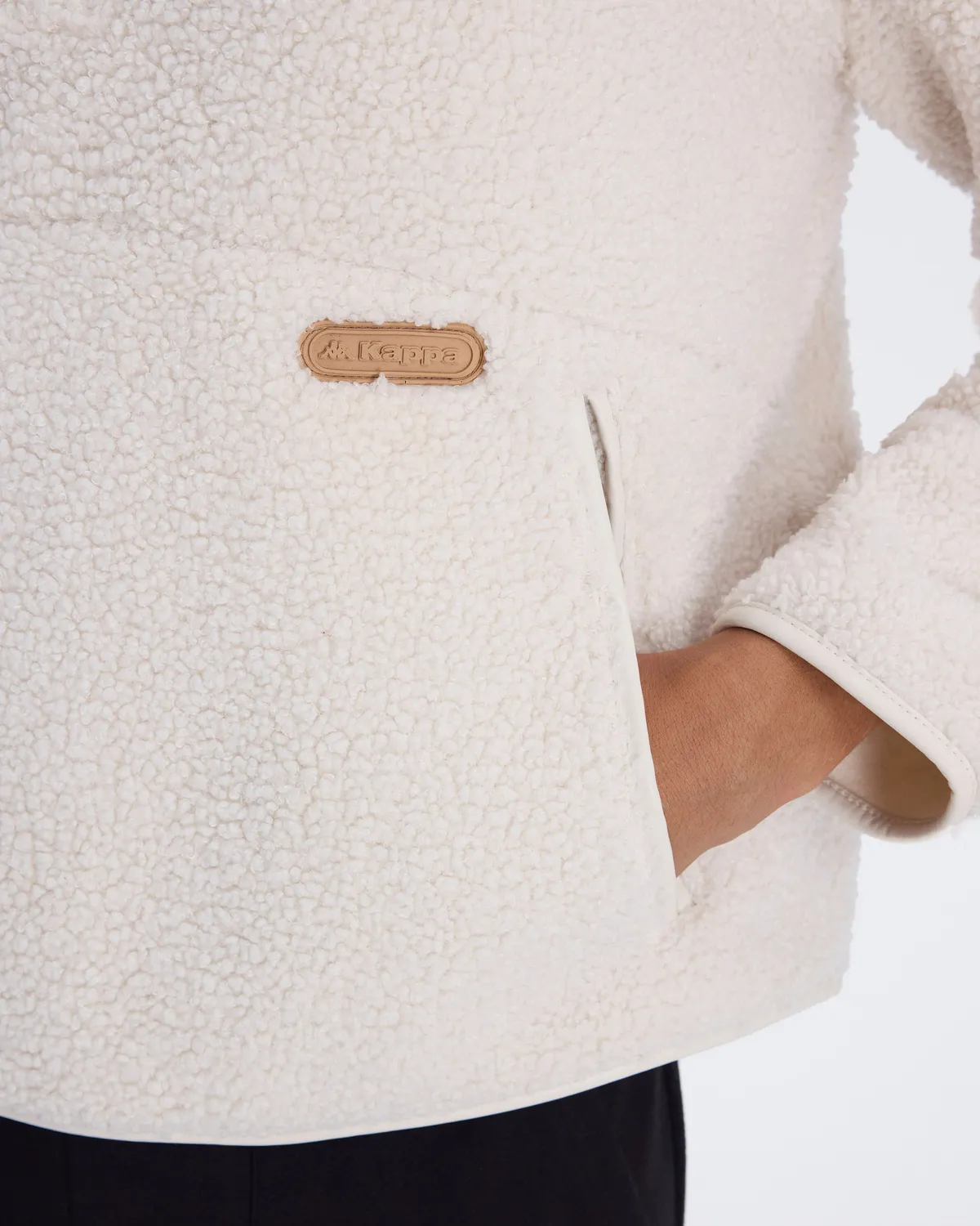 Beyaz Etefo Kadın Beyaz Comfort Fit Sherpa