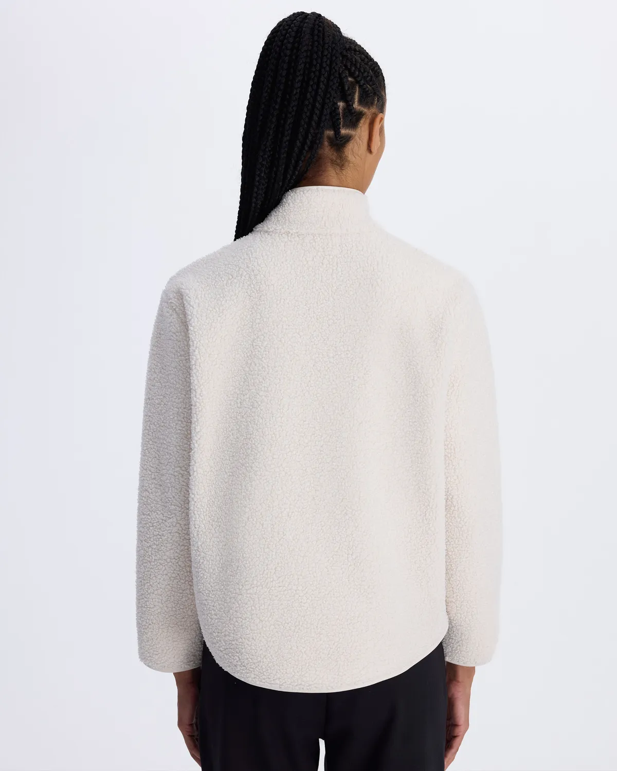 Beyaz Etefo Kadın Beyaz Comfort Fit Sherpa