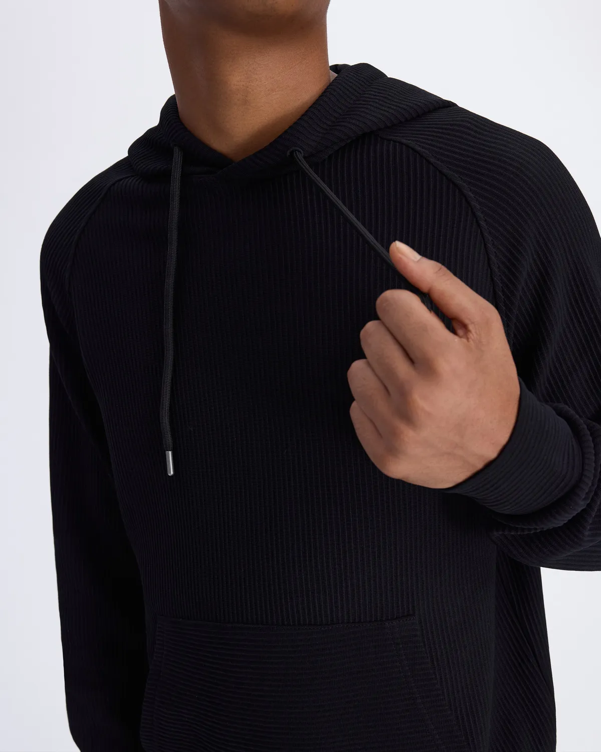 Siyah Rana Erkek Siyah Comfort Fit Hoodie