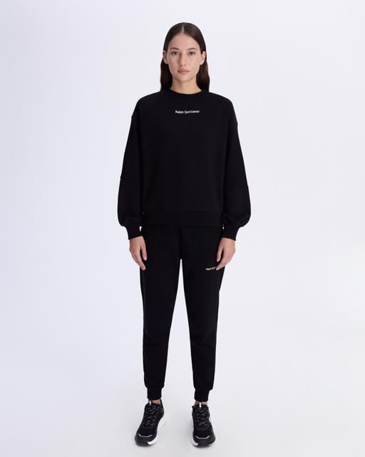Siyah Authentic Angely Kadın Siyah Comfort Fit Sweatshirt - KAPPA® Türkiye