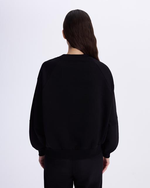 Siyah Authentic Angely Kadın Siyah Comfort Fit Sweatshirt - KAPPA® Türkiye