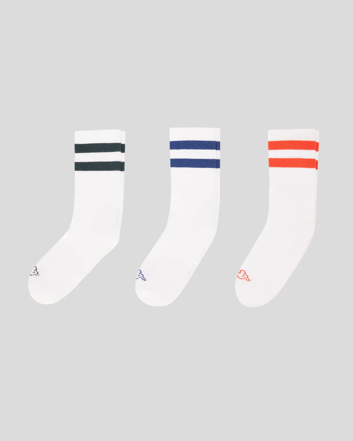 Beyaz Sasa 3pack Unisex Beyaz-Yeşil-Turuncu Çorap