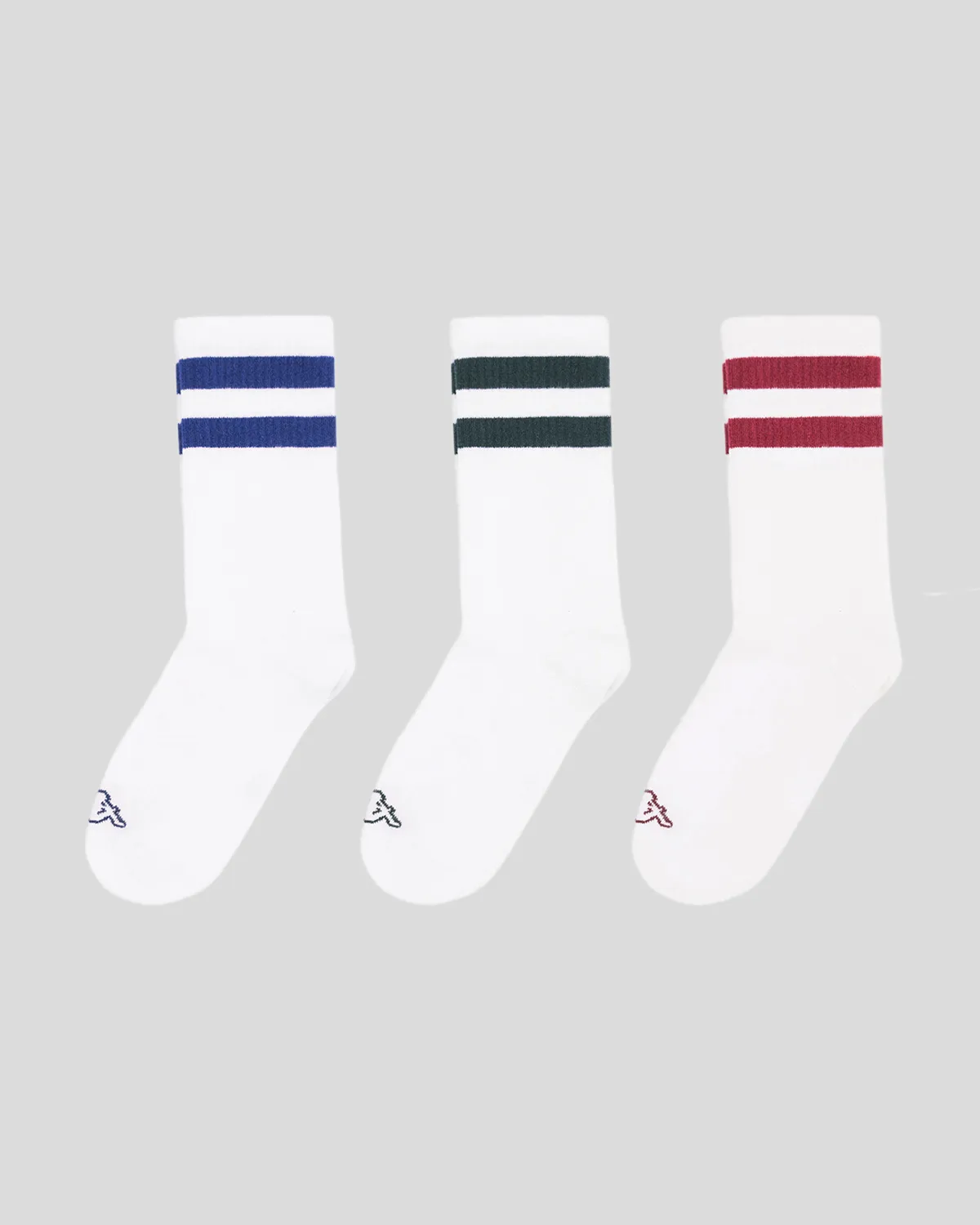 Beyaz Sasa 3pack Unisex Beyaz-Mavi-Haki Çorap