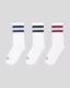 Beyaz-Sasa 3pack Unisex Beyaz-Mavi-Haki Çorap