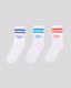 Beyaz-Tase 3pack Unisex Beyaz-Mavi-Kırmızı Çorap