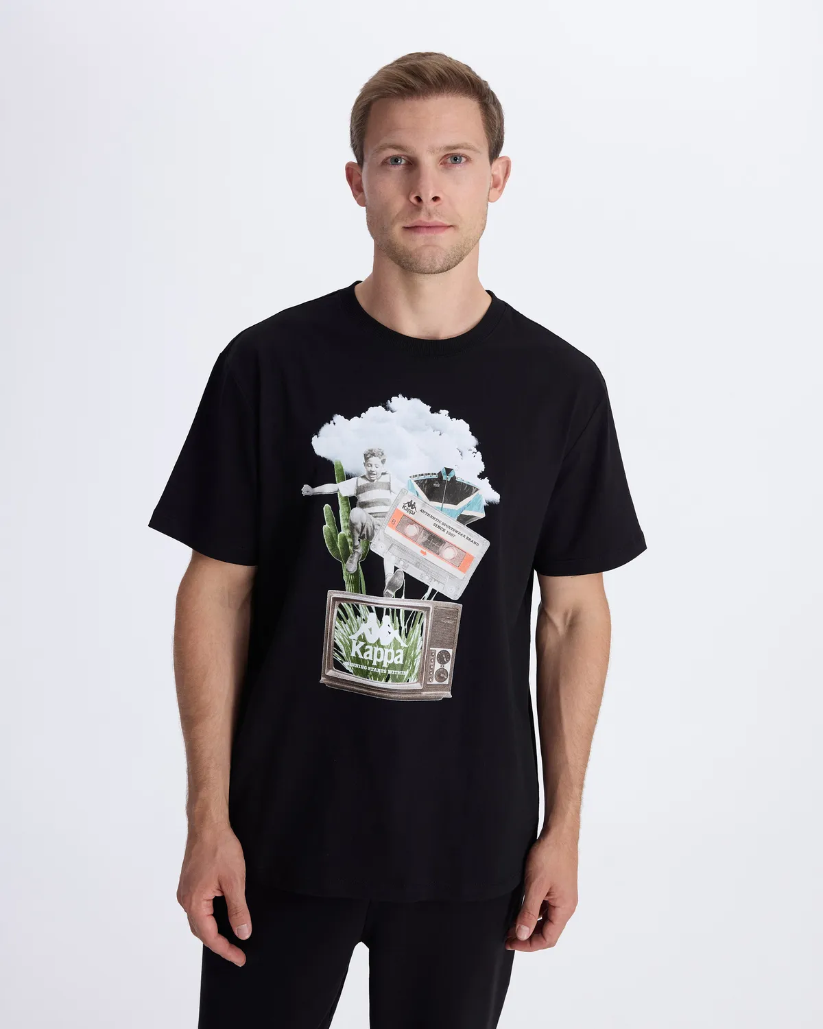 Siyah Authentic Vitor Erkek Siyah Regular Fit Tişört