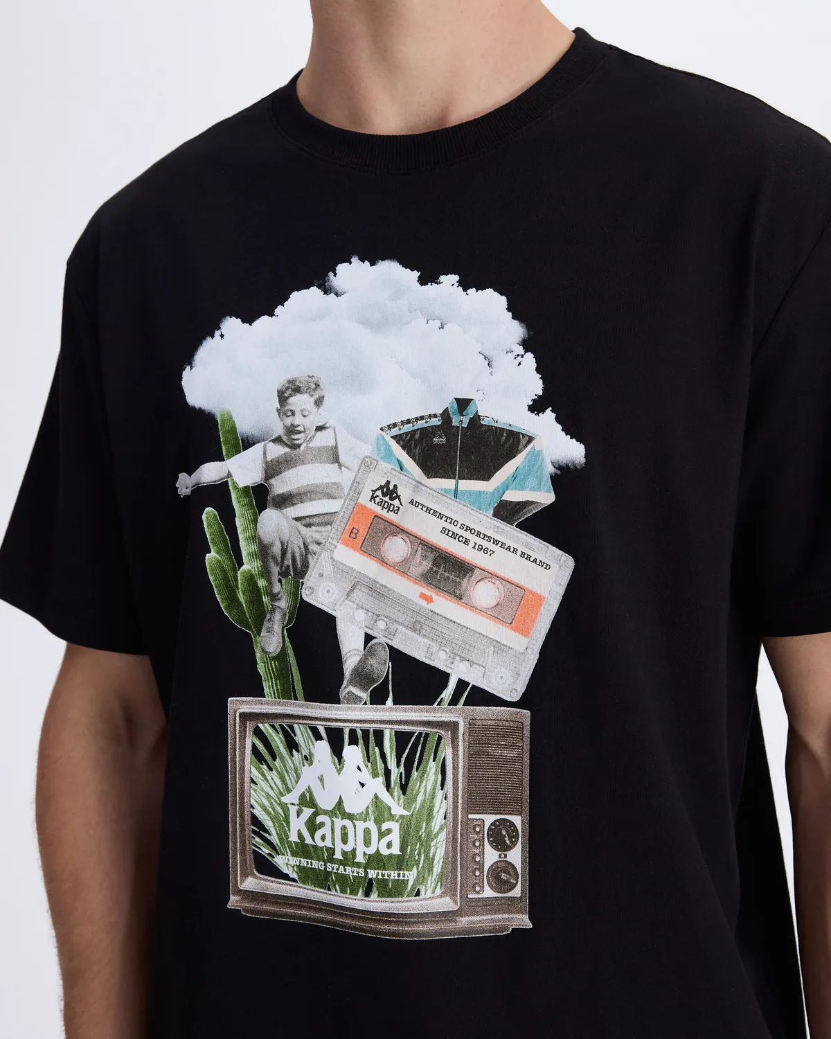 Siyah Authentic Vitor Erkek Siyah Regular Fit Tişört