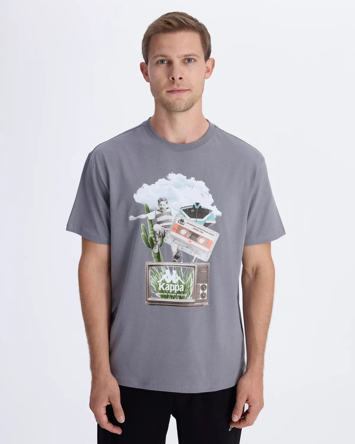 Gri Authentic Vitor Erkek Gri Regular Fit Tişört