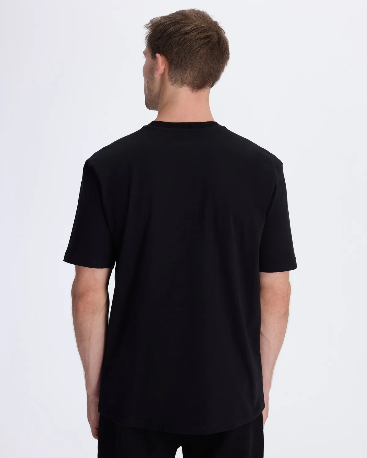 Siyah Authentic Baston Erkek Siyah Regular Fit Tişört