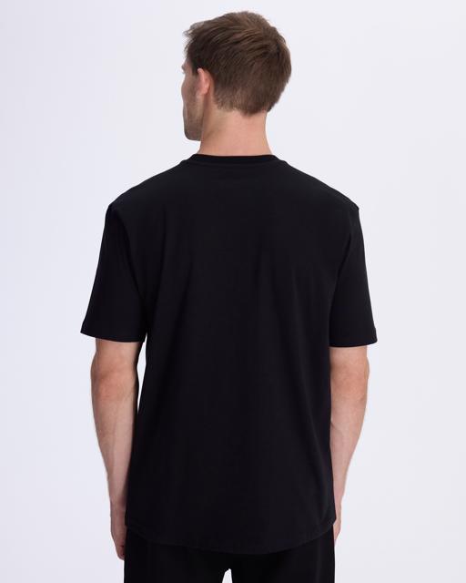 Siyah Authentic Baston Erkek Siyah Regular Fit Tişört - KAPPA® Türkiye