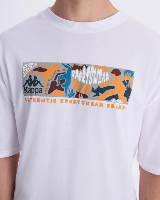 Beyaz Authentic Berlo Erkek Beyaz Oversize Fit Tişört - KAPPA® Türkiye