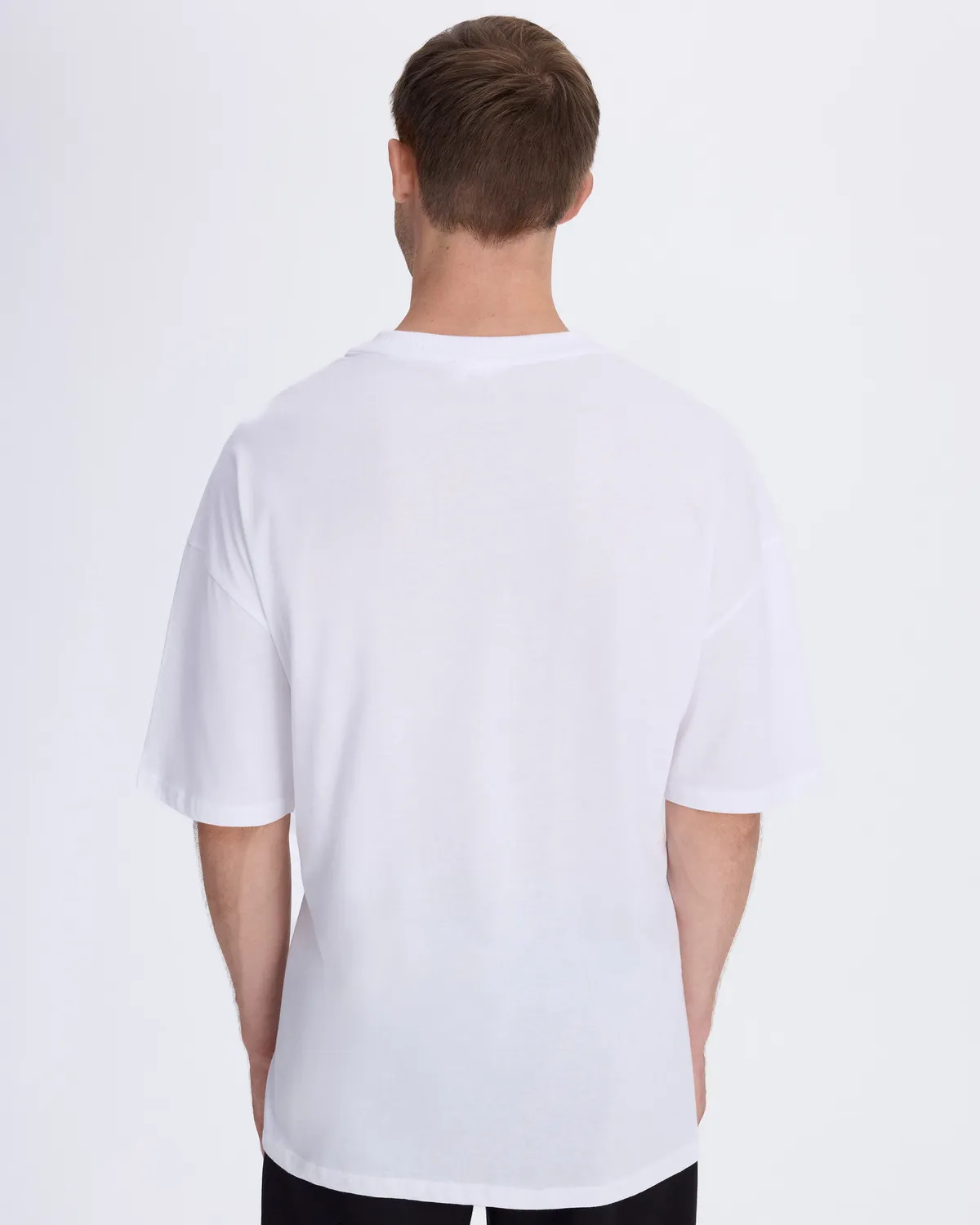 Beyaz Authentic Berlo Erkek Beyaz Oversize Fit Tişört