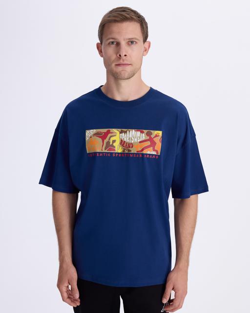 Mavi Authentic Berlo Erkek Mavi Oversize Fit Tişört - KAPPA® Türkiye