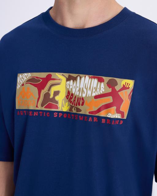 Mavi Authentic Berlo Erkek Mavi Oversize Fit Tişört - KAPPA® Türkiye