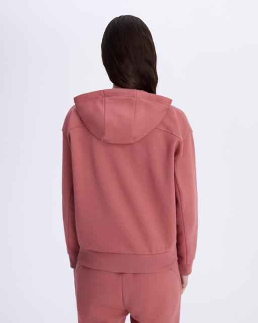 Pembe Logo Femisa Tur Kadın Gül Kurusu Comfort Fit Fermuarlı Eşofman Üstü - KAPPA® Türkiye