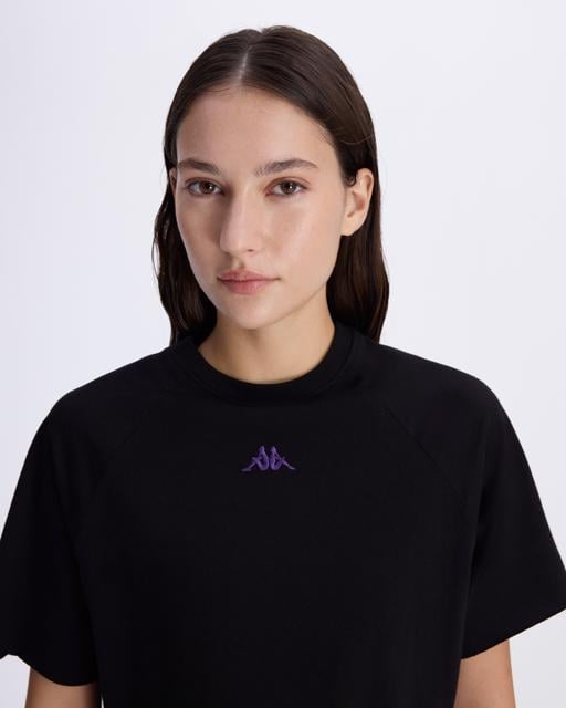 Siyah Authentic Alena T-Shirt Kadın Siyah Oversize Fit Tişört - KAPPA® Türkiye