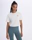 Beyaz-Authentic Aster Kadın Petrol Yeşili Comfort Fit Tişört