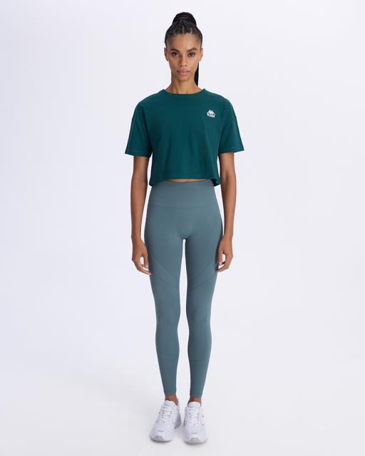 Yeşil Authentic Aster Kadın Petrol Yeşili Comfort Fit Tişört - KAPPA® Türkiye