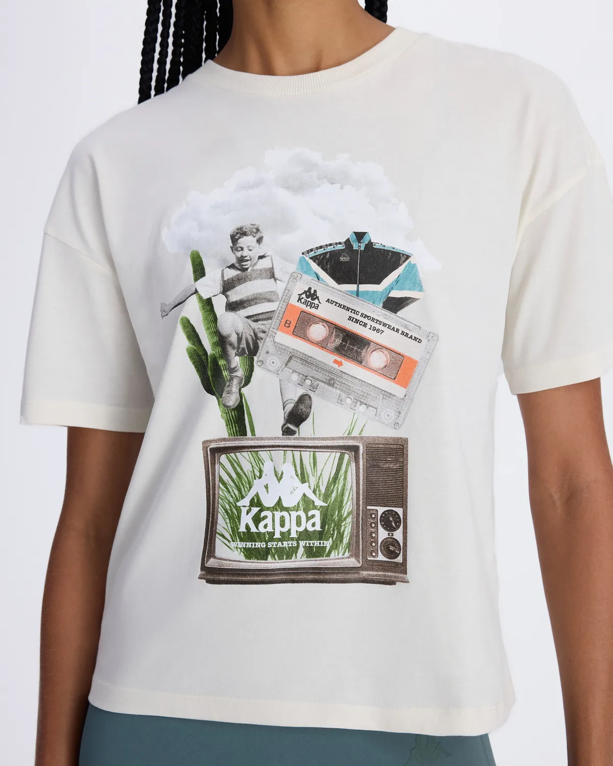 Beyaz Authentic Alessi Kadın Beyaz Comfort Fit Tişört