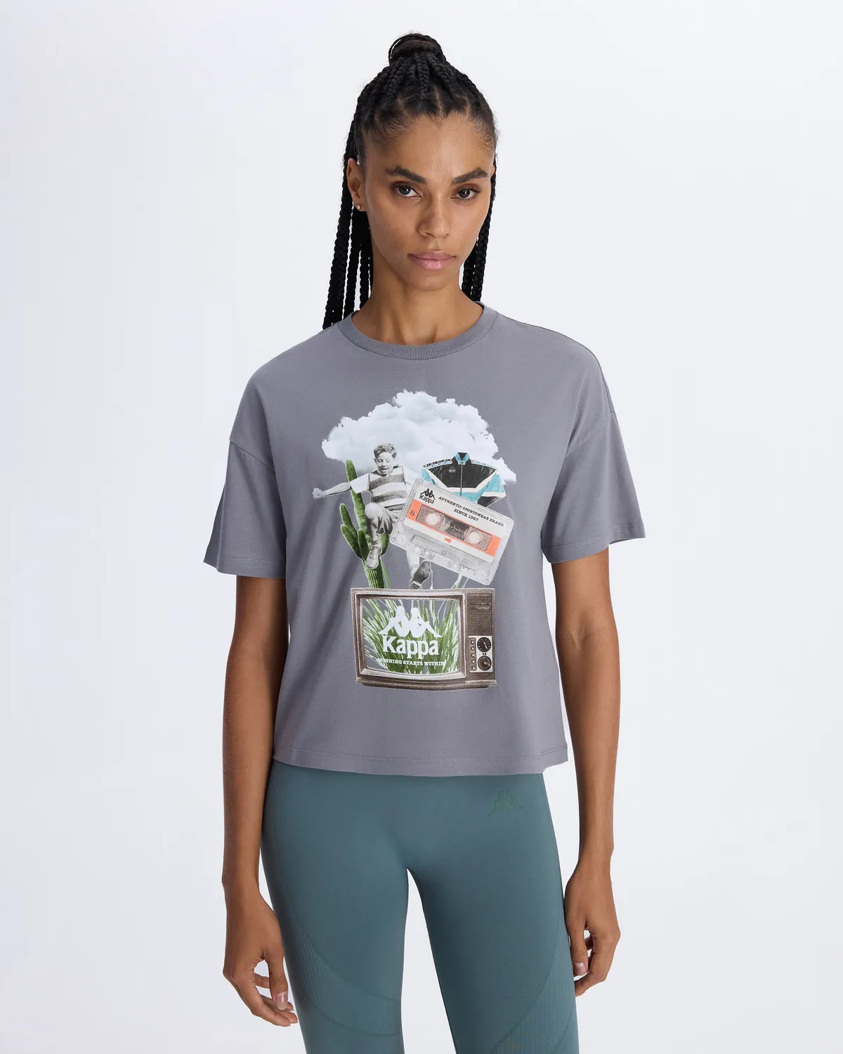 Siyah Authentic Alessi Kadın Antrasit Comfort Fit Tişört