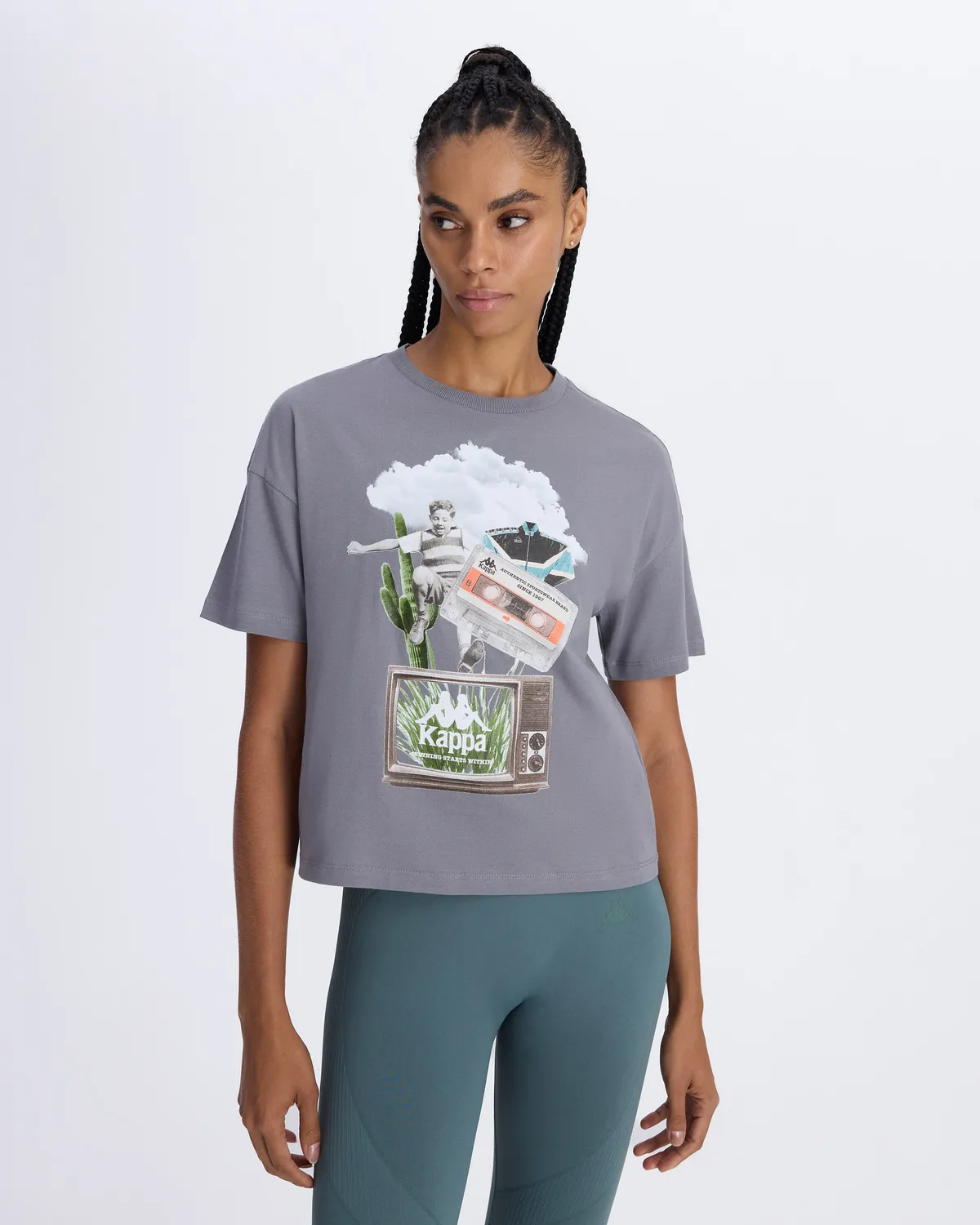 Siyah Authentic Alessi Kadın Antrasit Comfort Fit Tişört