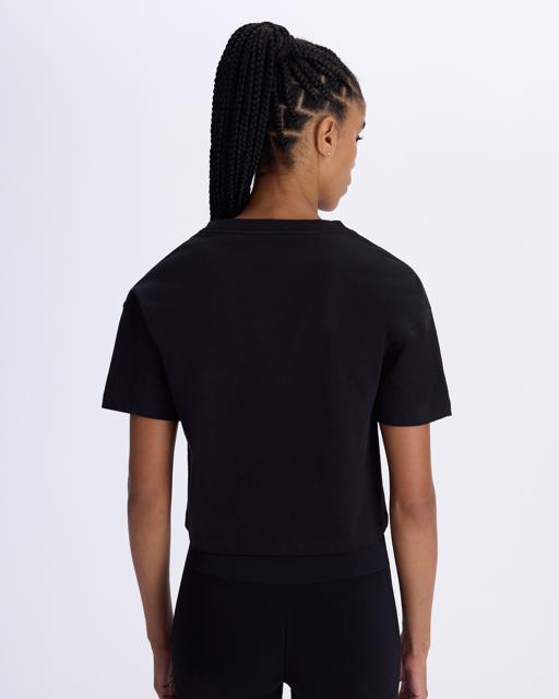 Siyah Authentic Asty Kadın Siyah Comfort Fit Tişört - KAPPA® Türkiye