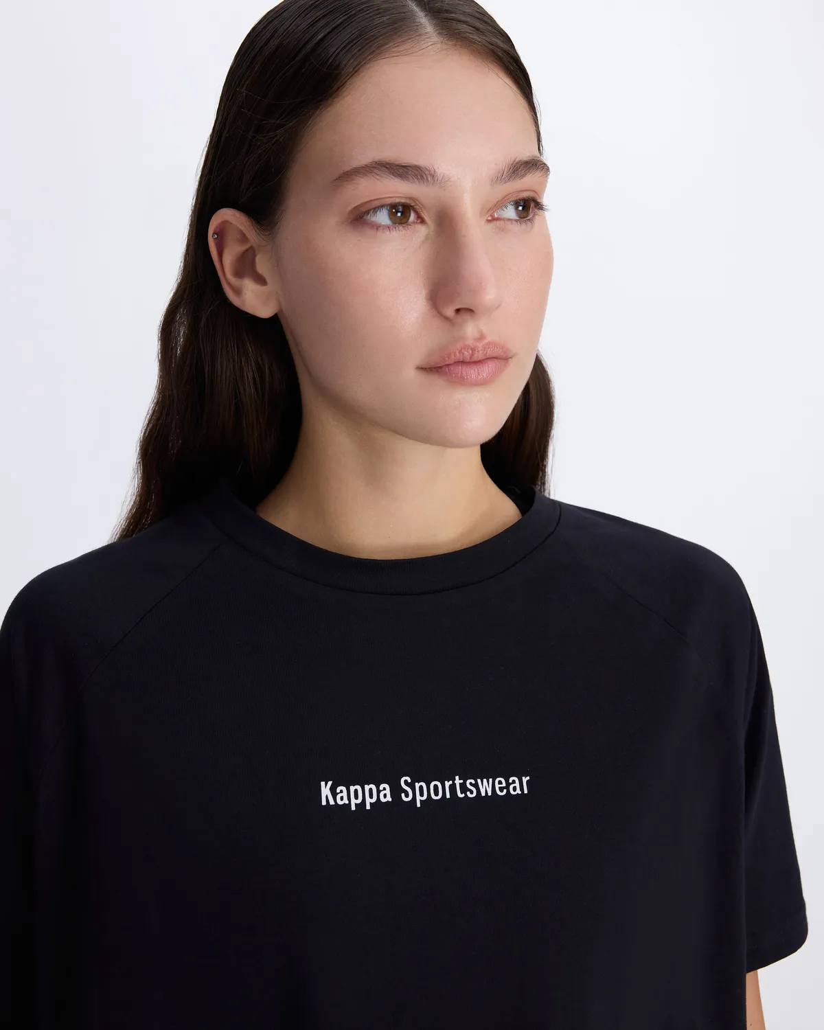 Siyah Authentic Angelou Kadın Siyah Comfort Fit Tişört