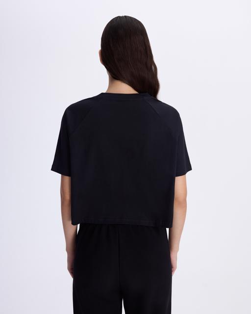 Siyah Authentic Angelou Kadın Siyah Comfort Fit Tişört - KAPPA® Türkiye