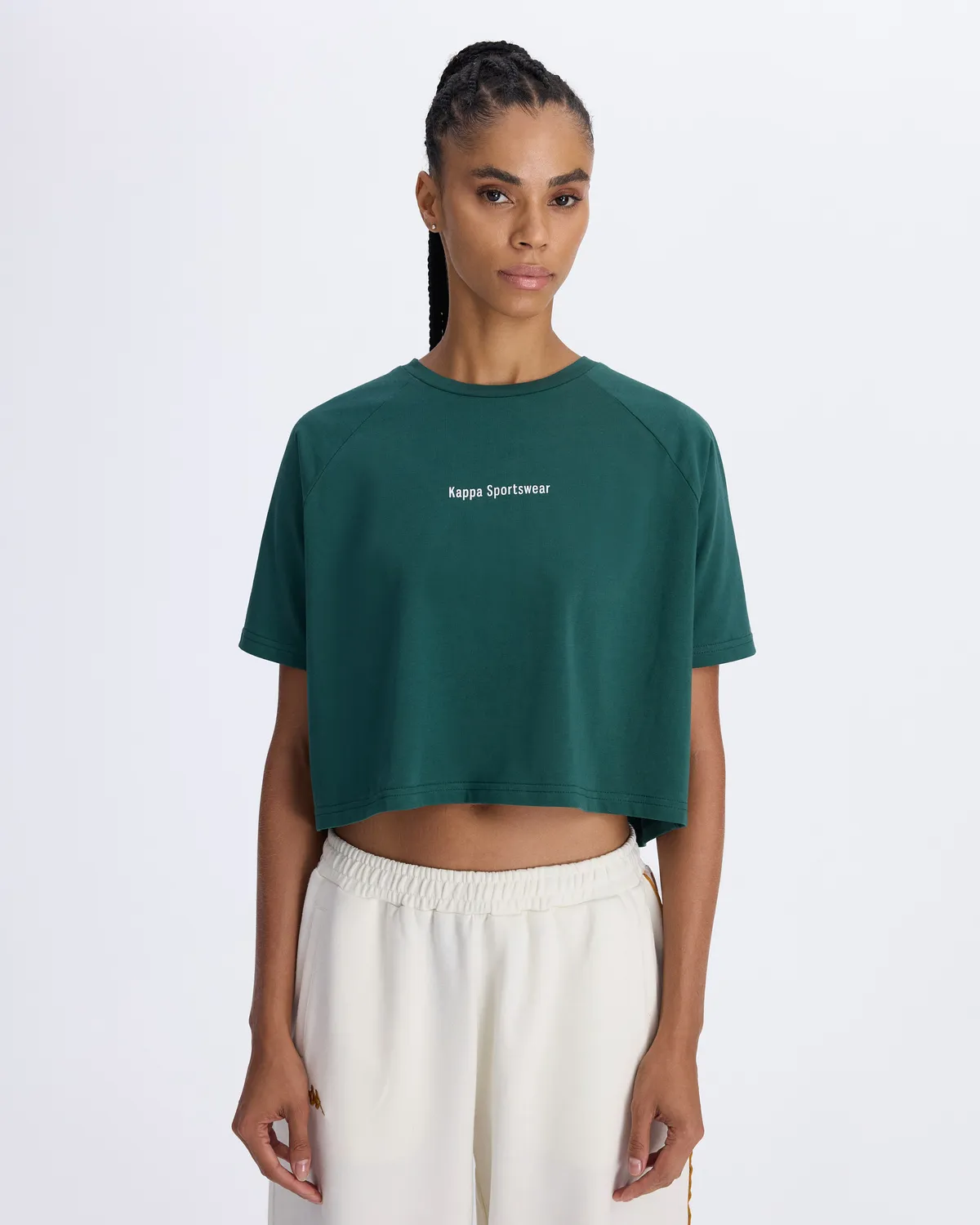 Yeşil Authentic Angelou Kadın Petrol Yeşili Comfort Fit Tişört