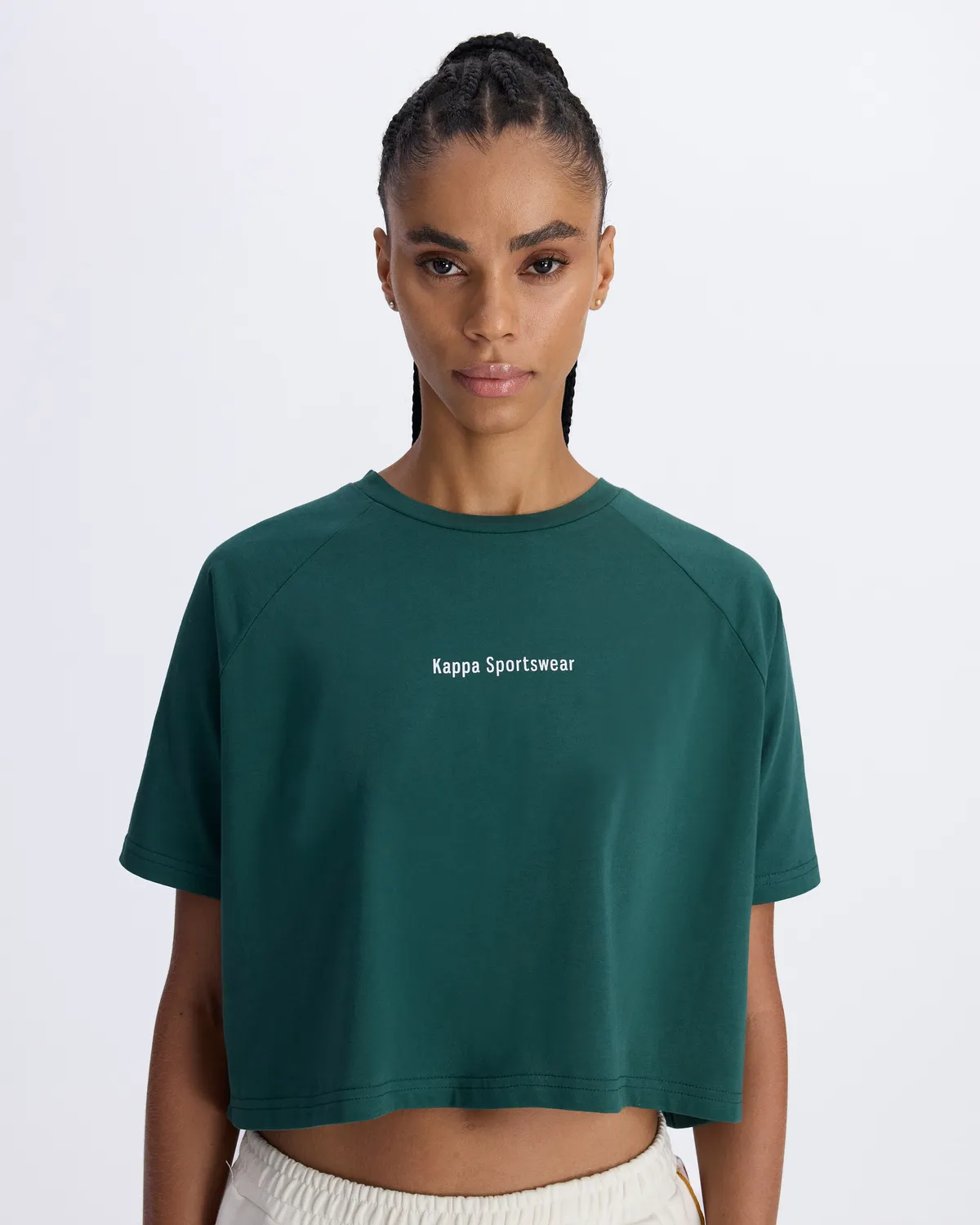 Yeşil Authentic Angelou Kadın Petrol Yeşili Comfort Fit Tişört