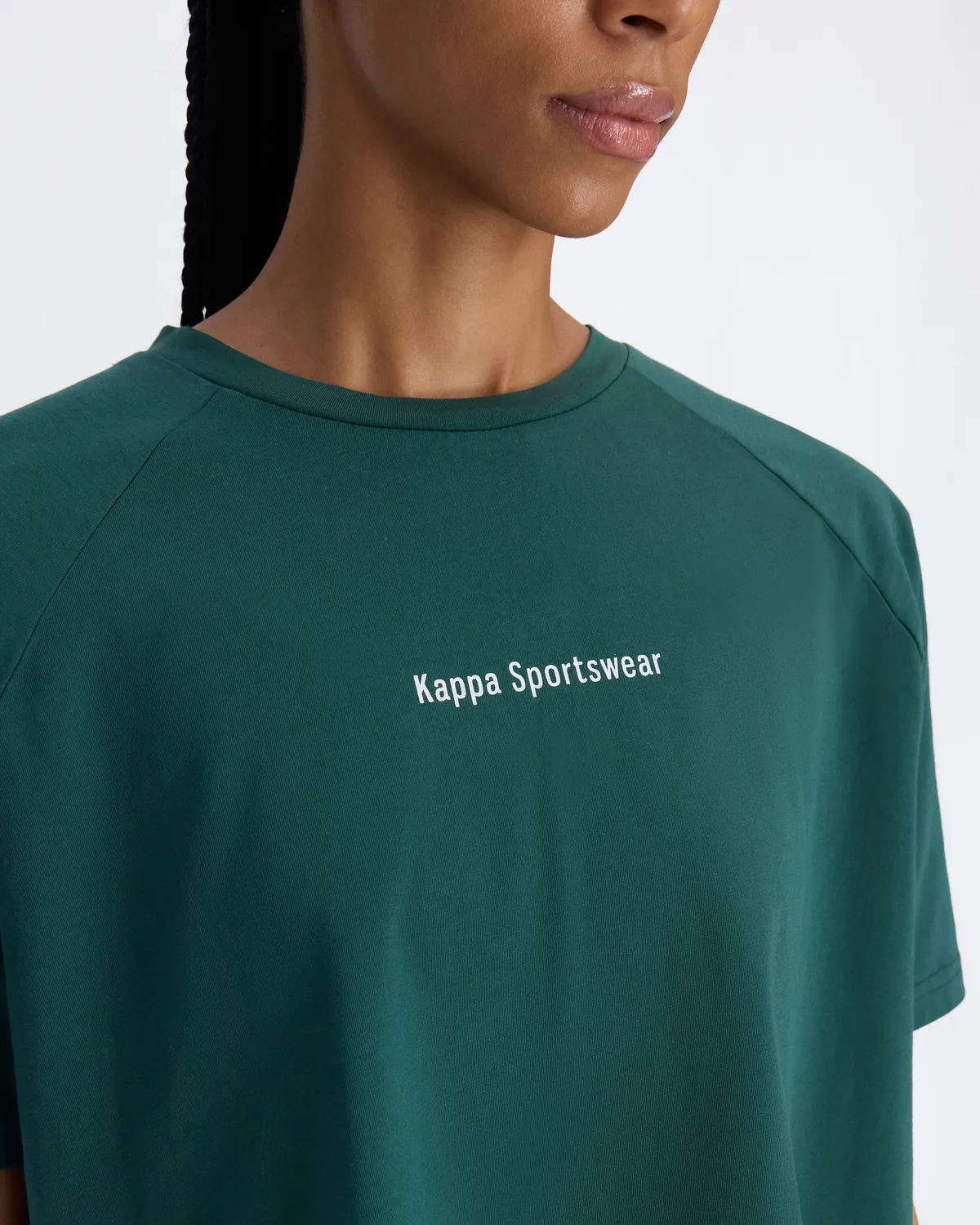 Yeşil Authentic Angelou Kadın Petrol Yeşili Comfort Fit Tişört