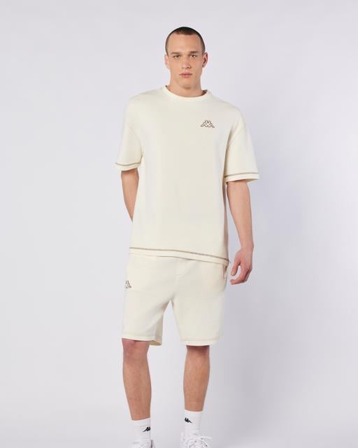 Beyaz Logo Pronton Erkek Beyaz Regular Fit Tişört - KAPPA® Türkiye