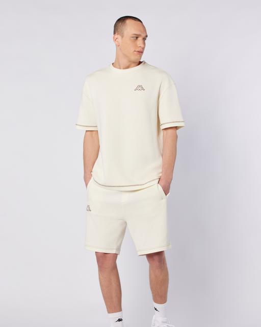 Beyaz Logo Pronton Erkek Beyaz Regular Fit Tişört - KAPPA® Türkiye