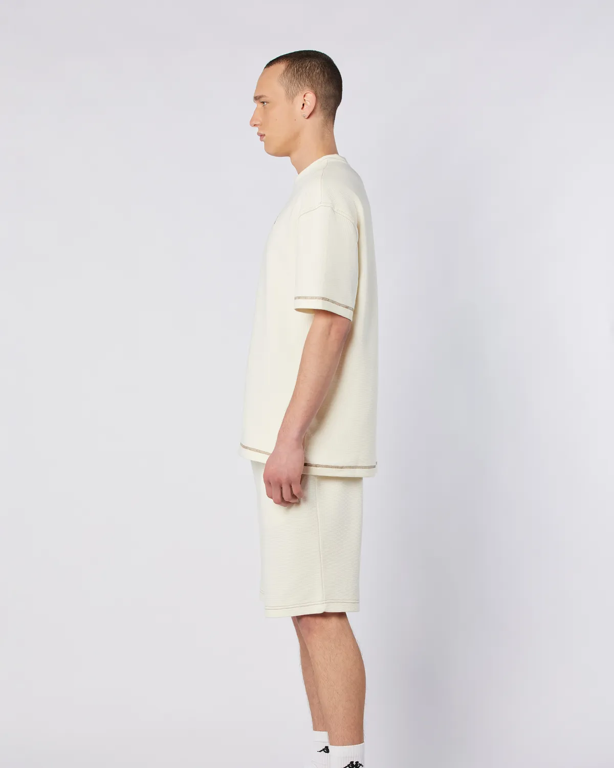 Beyaz Logo Pronton Erkek Beyaz Regular Fit Tişört