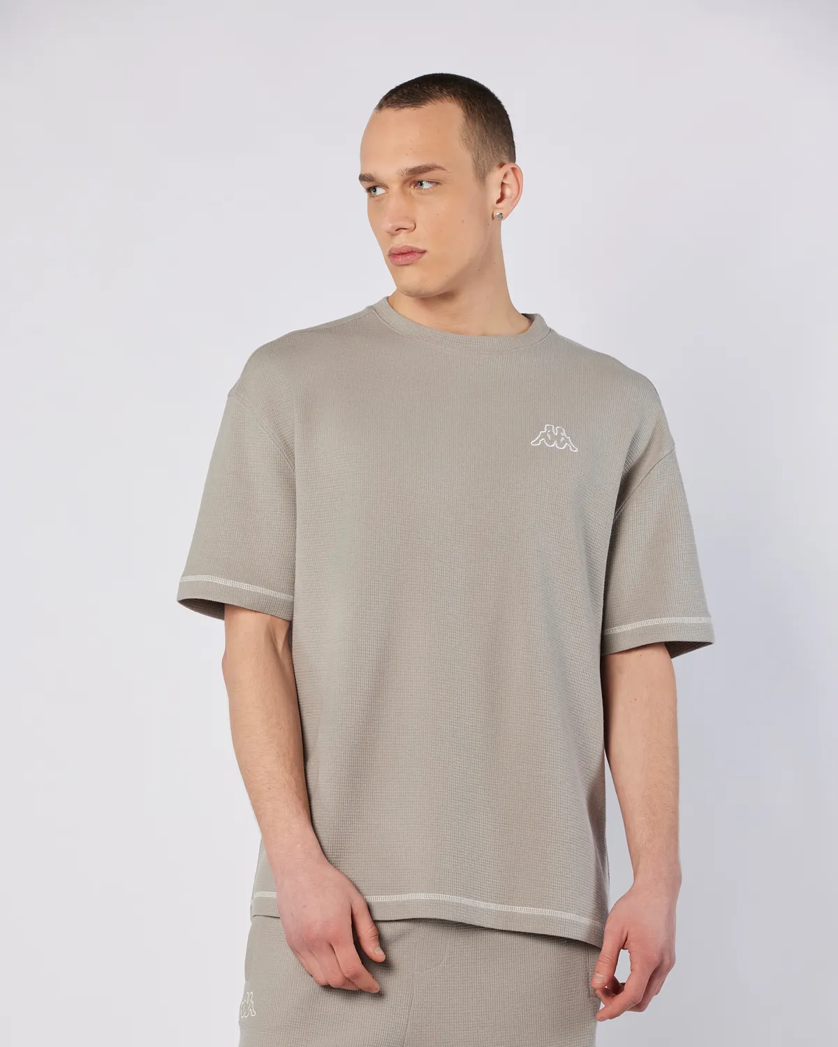 Gri Logo Pronton Erkek Gri Regular Fit Tişört