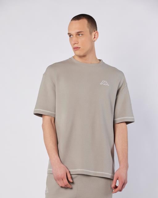 Gri Logo Pronton Erkek Gri Regular Fit Tişört - KAPPA® Türkiye