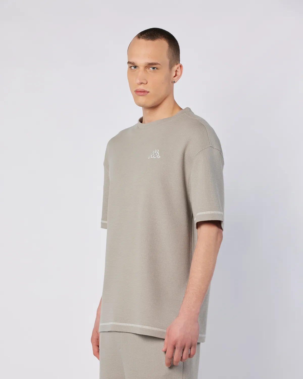 Gri Logo Pronton Erkek Gri Regular Fit Tişört