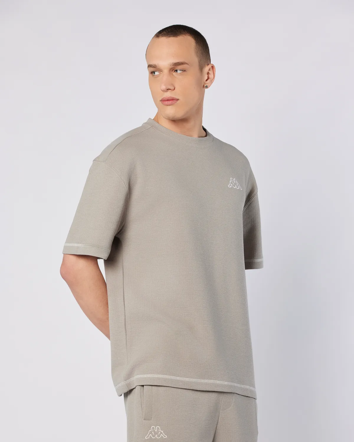 Gri Logo Pronton Erkek Gri Regular Fit Tişört