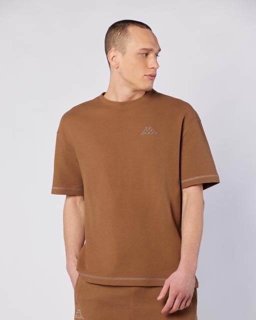 Kahverengi Logo Pronton Erkek Kahverengi Regular Fit Tişört - KAPPA® Türkiye