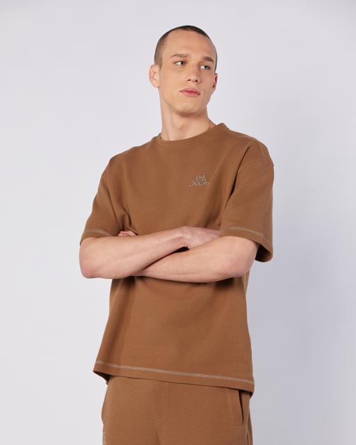 Kahverengi Logo Pronton Erkek Kahverengi Regular Fit Tişört - KAPPA® Türkiye