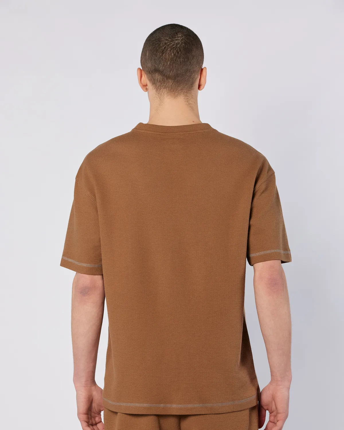 Kahverengi Logo Pronton Erkek Kahverengi Regular Fit Tişört