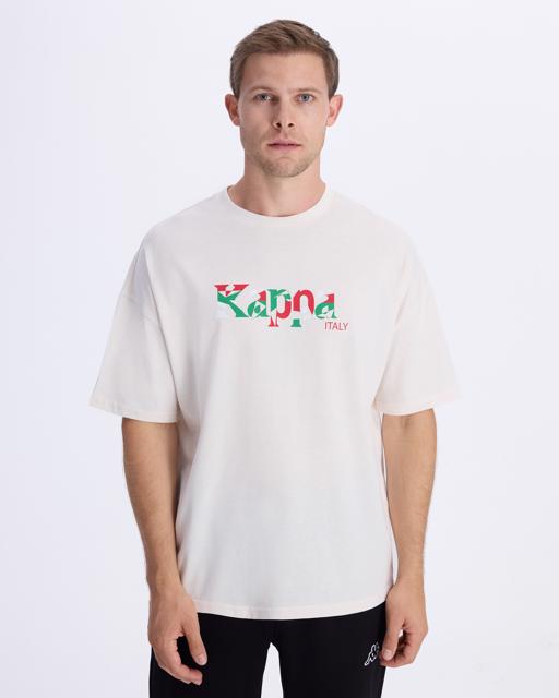 Gri Authentic İtaly T-Shirt Erkek Beyaz Comfort Fit Tişört - KAPPA® Türkiye