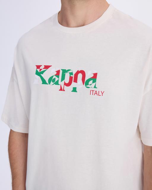 Gri Authentic İtaly T-Shirt Erkek Beyaz Comfort Fit Tişört - KAPPA® Türkiye